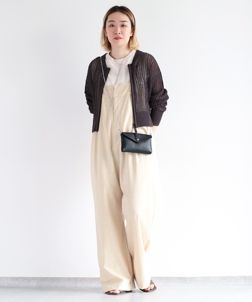 cepo（セポ）の「〈2way〉スカシアミロゴカーディガン（ニット/セーター・レディース・チャコール/レッド/オフホワイト・M）」の5枚目の写真