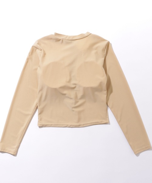 セール】【2点セット】 ハーフジップ カップ付き 長袖 ラッシュガード