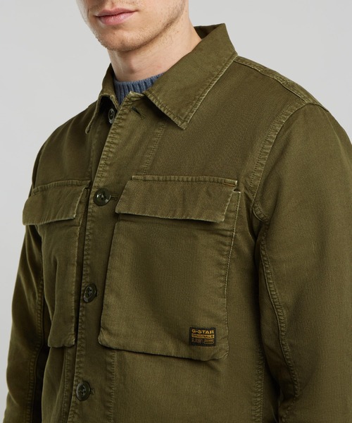 G-STAR（ジースター）の「4 POCKET OVERSHIRT/4ポケットミリタリージャケット/シャツジャケット（ミリタリージャケット・メンズ・ダークブラック/オリーブ・MEDIUM/SMALL/LARGE/X-SMALL/X-LARGE）」の11枚目の写真