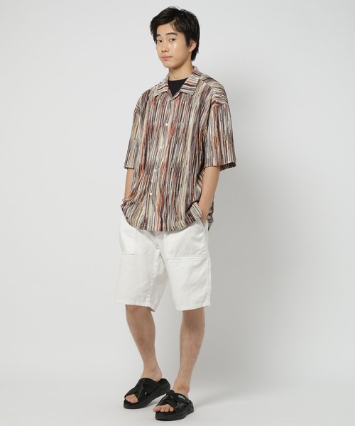 niko and...（ニコアンド）の「プリーツストライプシャツ（シャツ/ブラウス・メンズ・ネイビー/ブラウン・MEDIUM/LARGE）」の15枚目の写真