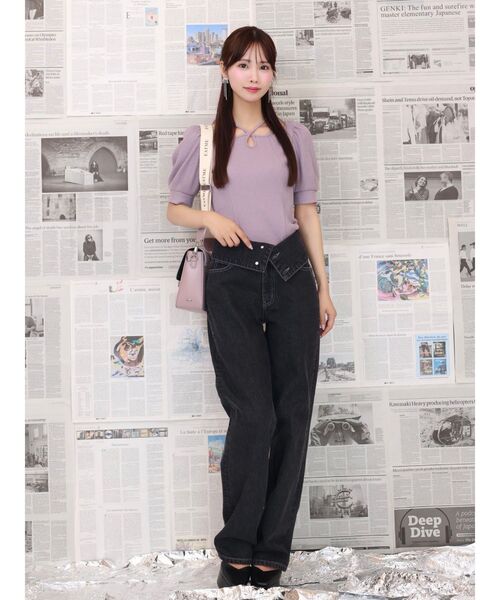 EATME(イートミー)の「折り返しデニムパンツ(デニムパンツ・レディース・ブラック/ブルー・SMALL/MEDIUM)」の7枚目の写真