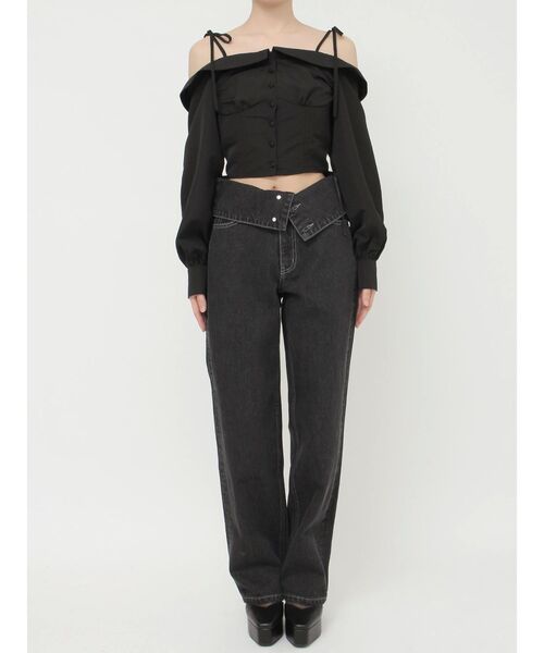 EATME(イートミー)の「折り返しデニムパンツ(デニムパンツ・レディース・ブラック/ブルー・SMALL/MEDIUM)」の20枚目の写真