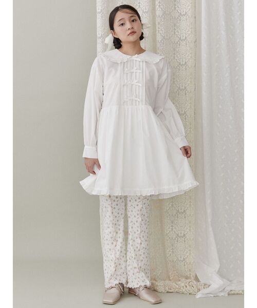 merry jenny flowerサーマルメローフレアパンツ merry jenny（メリージェニー）の「flowerサーマルメローフレア
