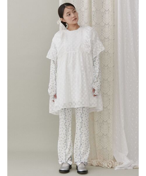 merry jenny（メリージェニー）の「flowerサーマルメローフレアパンツ　/　花柄サーマルメローフレアパンツ（スウェットパンツ・レディース・ブルー/ピンク・FREE）」の11枚目の写真