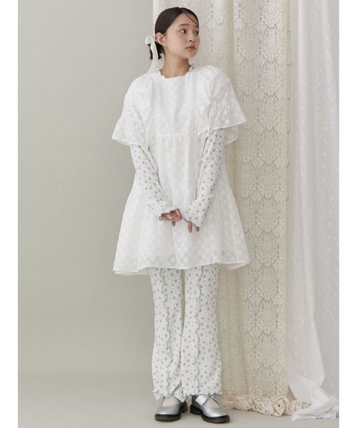 merry jenny（メリージェニー）の「flowerサーマルメローフレアパンツ　/　花柄サーマルメローフレアパンツ（スウェットパンツ・レディース・ブルー/ピンク・FREE）」の13枚目の写真