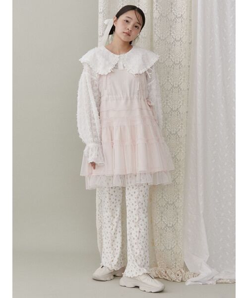 merry jenny（メリージェニー）の「flowerサーマルメローフレアパンツ　/　花柄サーマルメローフレアパンツ（スウェットパンツ・レディース・ブルー/ピンク・FREE）」の17枚目の写真