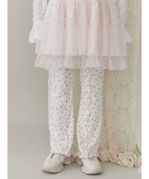 merry jenny（メリージェニー）の「flowerサーマルメローフレアパンツ　/　花柄サーマルメローフレアパンツ（スウェットパンツ・レディース・ブルー/ピンク・FREE）」の19枚目の写真