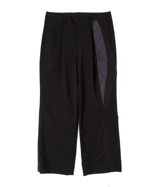 yoshiokubo(ヨシオクボ)の「yoshiokubo ヨシオクボ / DENIM REFLECTION SLACKS デニムリフレクションスラックス / YKF24414(スラックス・メンズ・ブラック・2/3)」の2枚目の写真