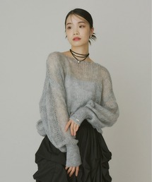 モヘアシアーボリュームスリーブニット