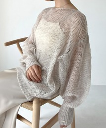 モヘアシアーボリュームスリーブニット