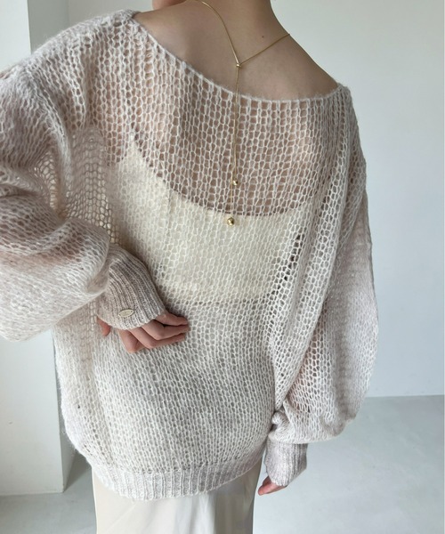 Olu.(オルドット)の「モヘアシアーボリュームスリーブニット(ニット/セーター・レディース・アイボリー/グリーン/ミックスグレー・FREE)」の7枚目の写真