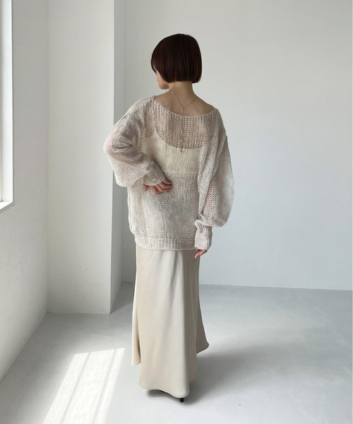 Olu.(オルドット)の「モヘアシアーボリュームスリーブニット(ニット/セーター・レディース・アイボリー/グリーン/ミックスグレー・FREE)」の11枚目の写真
