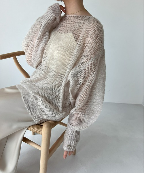モヘアシアーボリュームスリーブニット（ニット/セーター）｜Olu