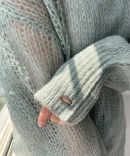 Olu.(オルドット)の「モヘアシアーボリュームスリーブニット(ニット/セーター・レディース・アイボリー/グリーン/ミックスグレー・FREE)」の18枚目の写真