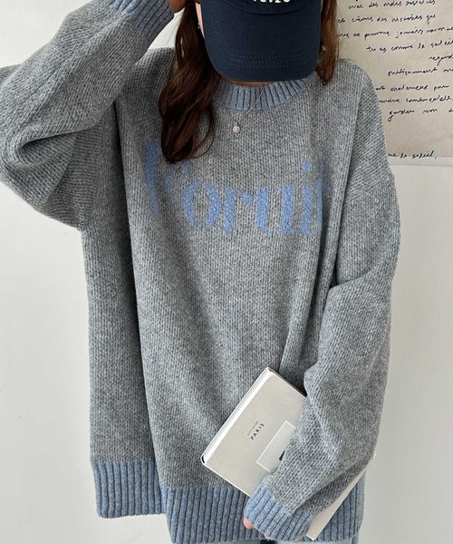 GeeRA（ジーラ）の「モヘアライクジャガードロゴニット（ニット/セーター・レディース・グレー/ブラック/ベージュ・SMALL/MEDIUM/LARGE）」の17枚目の写真