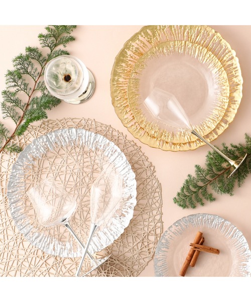 シャイン ガラスプレート M シルバー（食器）｜Francfranc（フラン