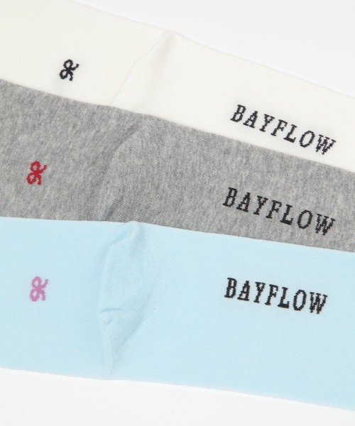 BAYFLOW（ベイフロー）の「リボンポイントソックス（ソックス/靴下・レディース・サックスブルー/グレー/オフホワイト/ブラック・FREE）」の9枚目の写真
