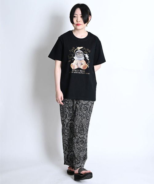 MARAI（マーライ）の「スペースベアプリントロゴTシャツ 半袖（Tシャツ/カットソー・レディース・ホワイト/ブラック・FREE）」の9枚目の写真