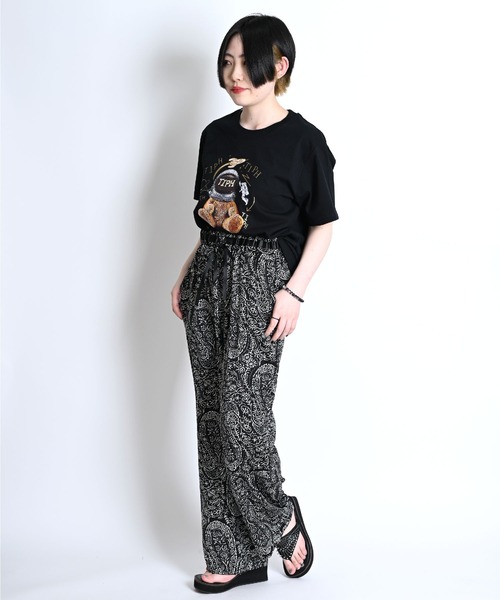 MARAI（マーライ）の「スペースベアプリントロゴTシャツ 半袖（Tシャツ/カットソー・レディース・ホワイト/ブラック・FREE）」の10枚目の写真