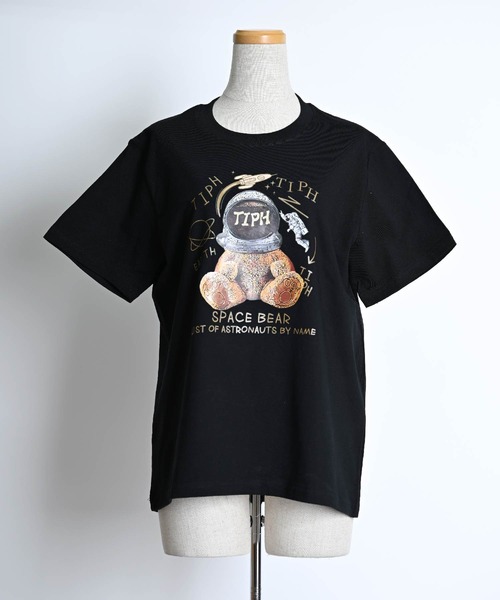MARAI（マーライ）の「スペースベアプリントロゴTシャツ 半袖（Tシャツ/カットソー・レディース・ホワイト/ブラック・FREE）」の18枚目の写真