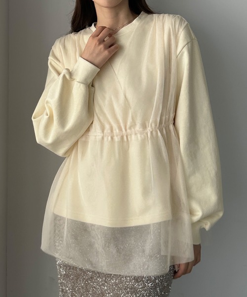 セール】チュールドッキングスウェット（スウェット）｜Louere（ルエレ