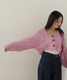 NATURAL BEAUTY BASIC（ナチュラルビューティーベーシック）の「◇クロップドケーブルニットカーディガン（カーディガン/ボレロ）」