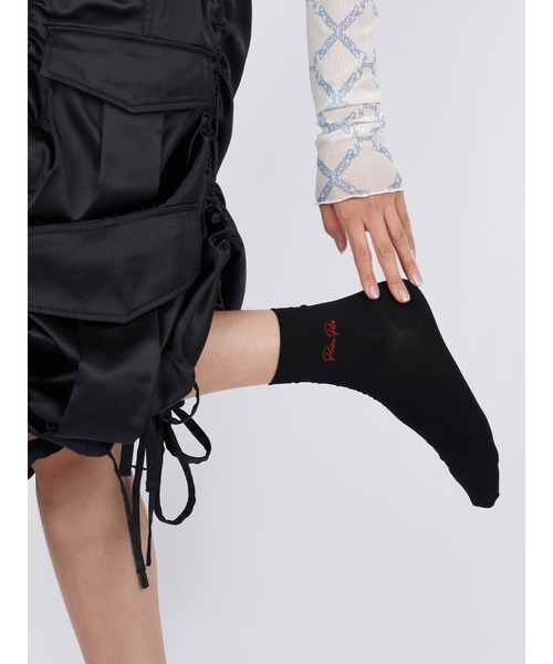 PAMEO POSE（パメオポーズ）の「【Tabio】Logo Embroidery Socks（ソックス/靴下・レディース・レッド/ブルー・FREE）」の8枚目の写真