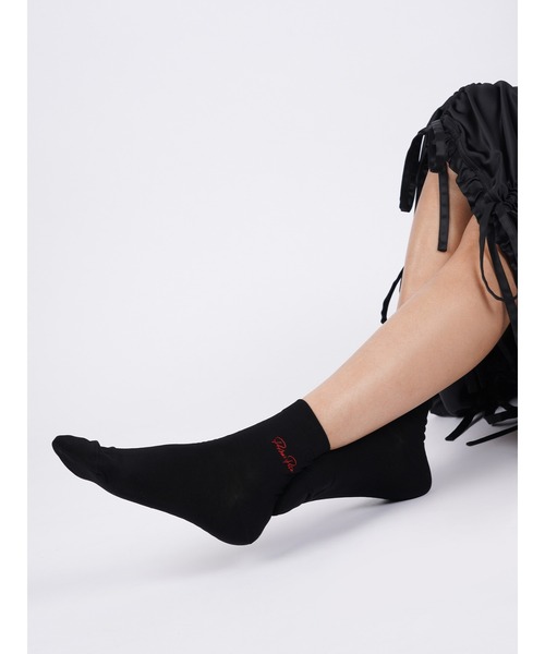 PAMEO POSE（パメオポーズ）の「【Tabio】Logo Embroidery Socks（ソックス/靴下・レディース・レッド/ブルー・FREE）」の7枚目の写真