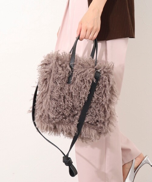 Kassiopea（カシオペア）の「【kassiopea /カシオペア】エコファートート made in Italy（ショルダーバッグ・レディース・ベージュ/グレー・FREE）」の2枚目の写真