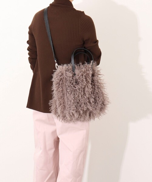 Kassiopea（カシオペア）の「【kassiopea /カシオペア】エコファートート made in Italy（ショルダーバッグ・レディース・ベージュ/グレー・FREE）」の6枚目の写真