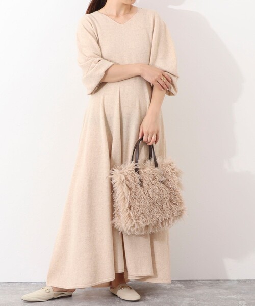 Kassiopea（カシオペア）の「【kassiopea /カシオペア】エコファートート made in Italy（ショルダーバッグ・レディース・ベージュ/グレー・FREE）」の5枚目の写真