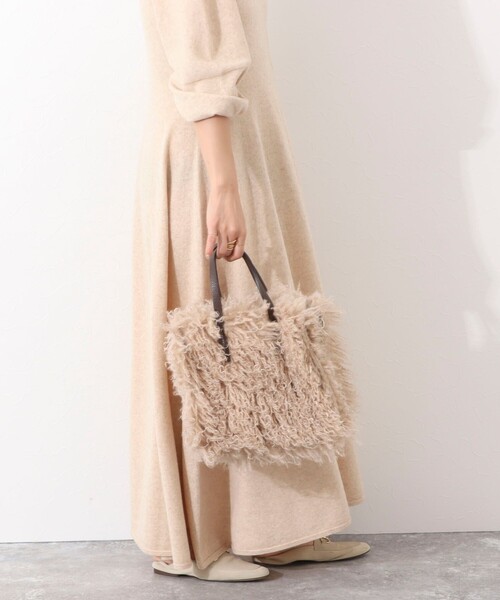 Kassiopea（カシオペア）の「【kassiopea /カシオペア】エコファートート made in Italy（ショルダーバッグ・レディース・ベージュ/グレー・FREE）」の4枚目の写真