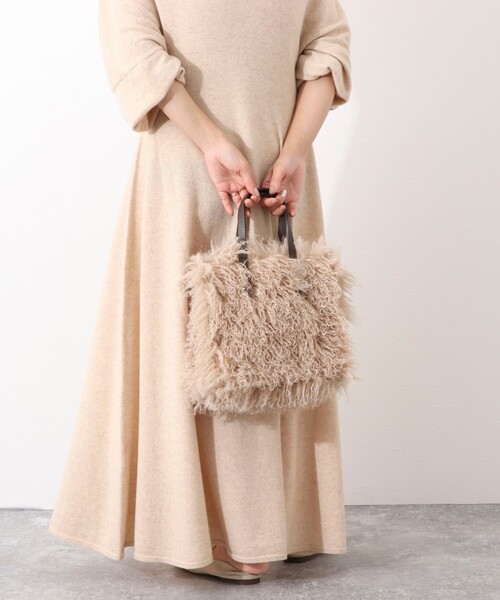 Kassiopea（カシオペア）の「【kassiopea /カシオペア】エコファートート made in Italy（ショルダーバッグ・レディース・ベージュ/グレー・FREE）」の3枚目の写真