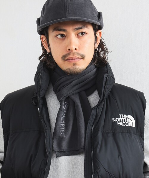 B:MING by BEAMS（ビーミングバイビームス）の「POLARTEC（R） フリース マフラー（マフラー・メンズ・グレー/ブラック・ONE SIZE）」の4枚目の写真