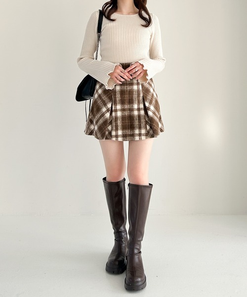 セール】袖フレアリブニット 150139（ニット/セーター）｜Heather