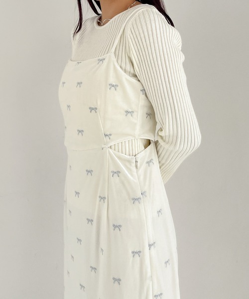 Heather（ヘザー）の「袖フレアリブニット　150139（ニット/セーター・レディース・ピンク/ブラック/ブラック系その他/ブルー/グレー/アイボリー/ベージュ・FREE）」の15枚目の写真