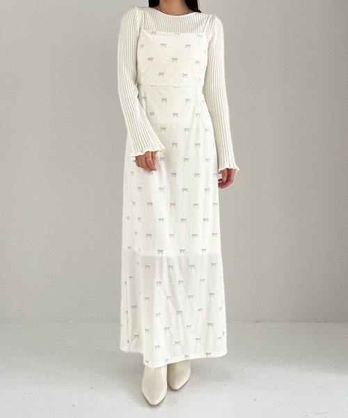 Heather（ヘザー）の「袖フレアリブニット　150139（ニット/セーター・レディース・ピンク/ブラック/ブラック系その他/ブルー/グレー/アイボリー/ベージュ・FREE）」の16枚目の写真