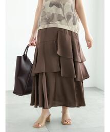 Te chichi | アシンメトリーティアードロングスカート(スカート)