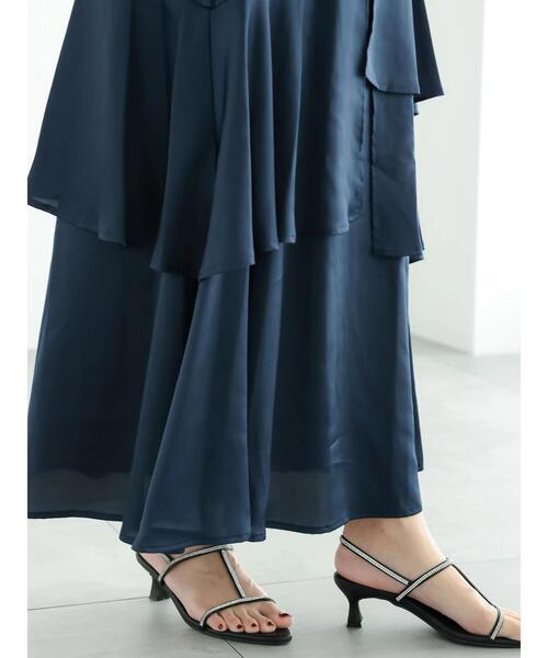 Te chichi（テチチ）の「アシンメトリーティアードロングスカート（スカート・レディース・ブラウン/グレー/ネイビー・F）」の5枚目の写真