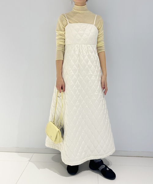 NE QUITTEZ PAS!(ヌキテパ)の「【ne Quittez pas / ヌキテパ】Quilting Cami Dress(ワンピース・レディース・ホワイト・SMALL)」の1枚目の写真
