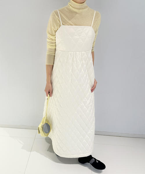NE QUITTEZ PAS!(ヌキテパ)の「【ne Quittez pas / ヌキテパ】Quilting Cami Dress(ワンピース・レディース・ホワイト・SMALL)」の3枚目の写真