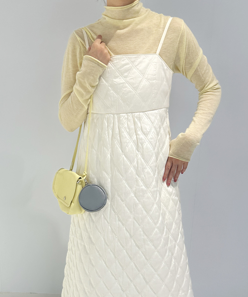 NE QUITTEZ PAS!(ヌキテパ)の「【ne Quittez pas / ヌキテパ】Quilting Cami Dress(ワンピース・レディース・ホワイト・SMALL)」の4枚目の写真