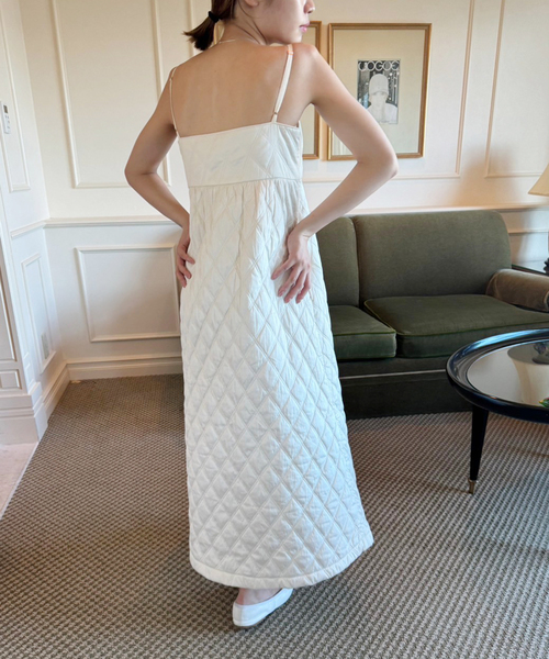 NE QUITTEZ PAS!(ヌキテパ)の「【ne Quittez pas / ヌキテパ】Quilting Cami Dress(ワンピース・レディース・ホワイト・SMALL)」の7枚目の写真