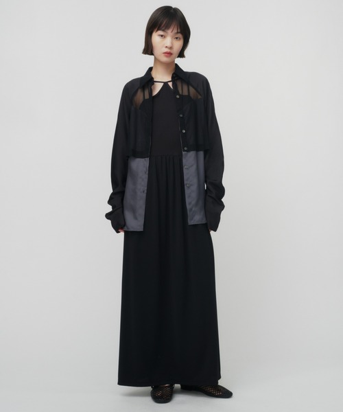 ブラウス シャツ LAYERING SHEER SHIRTS / レイヤリングシアーシャツ レディース LAYERING SHEER SHIRTS / レイヤリングシアーシャツ（シャツ