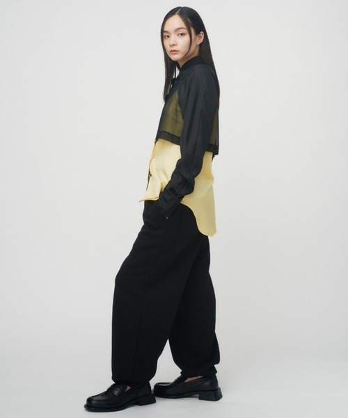 ブラウス シャツ LAYERING SHEER SHIRTS / レイヤリングシアーシャツ レディース LAYERING SHEER SHIRTS / レイヤリングシアーシャツ（シャツ