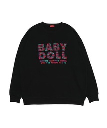 親子お揃い 立体メッセージロゴ トレーナー 9835A
