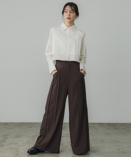 オーバーヨーククロップドシャツ（シャツ/ブラウス）｜PUBLIC TOKYO
