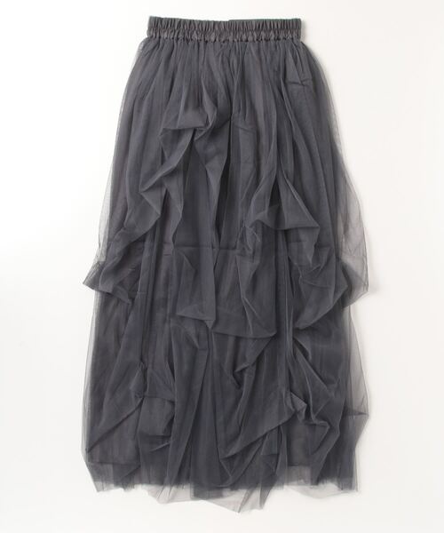 ASTORIA ODIER(アストリアオディール)の「タックボリュームチュールスカート(スカート・レディース・チャコールグレー/ブラック/アイボリー・MEDIUM)」の4枚目の写真
