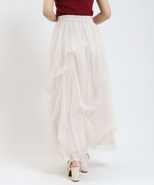 ASTORIA ODIER(アストリアオディール)の「タックボリュームチュールスカート(スカート・レディース・チャコールグレー/ブラック/アイボリー・MEDIUM)」の10枚目の写真