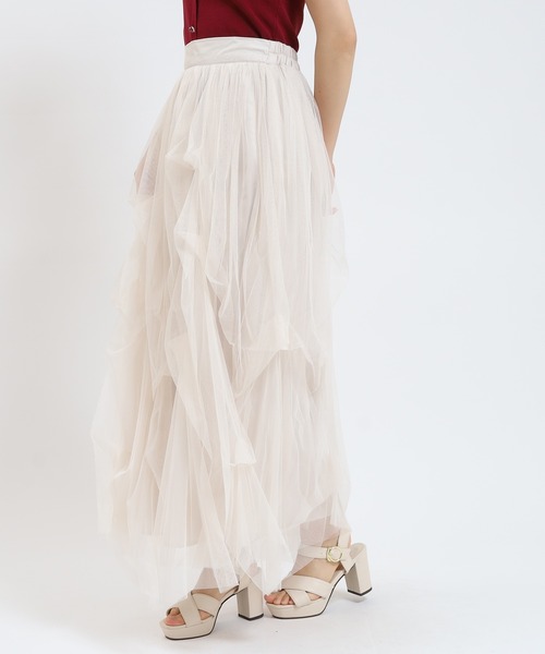 ASTORIA ODIER(アストリアオディール)の「タックボリュームチュールスカート(スカート・レディース・チャコールグレー/ブラック/アイボリー・MEDIUM)」の11枚目の写真